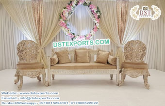 Royal Wedding Mehndi Stage Furniture Set