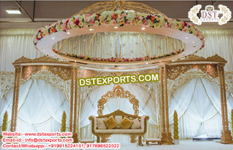 Indian Wedding Wooden Mandap with Dom