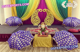 Mehndi Stage Zari Work Umbrellas