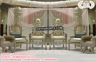 Indian Wedding Mandap Silver Chairs