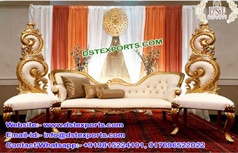 Luxurious Wedding Sofa With Leaf Chairs