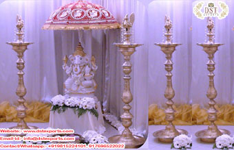 Hindu Wedding Brass Oil Lamps/Jot Decoration