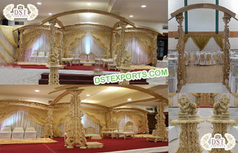 Stunning Wedding Wooden Handicraft Mandap