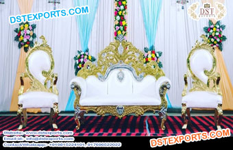 Wedding Stage Maharaja Couch with Chairs