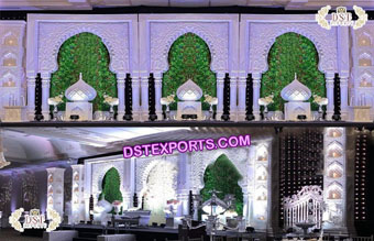Luxury Wedding Reception Stage with 3D Frames