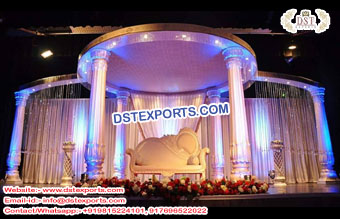 Gorgeous Wedding Lotus Pillar Mandap