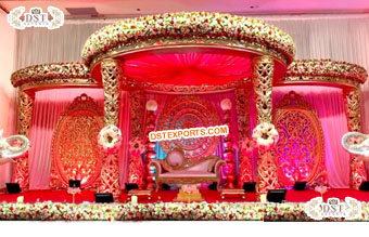 Gold Gazebo Mandap for Indian Weddings
