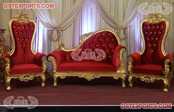 Asian Wedding Luxury Loveseat & Throne Chairs