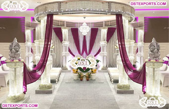 Contemporary Wedding Crystal Mandap/Chuppah