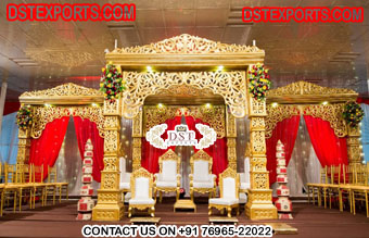 Golden Jodha Akbar Wedding Mandap Set