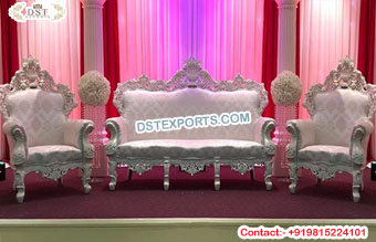 Luxurious Wedding White Sofa With Chairs