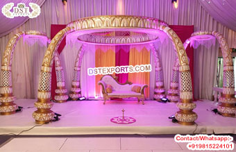 Latest Wedding Trunk Pillar Mandap Design