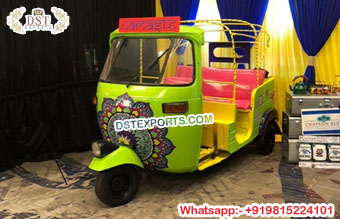 Wedding Auto Rickshaw Prop for Bride Entry