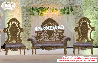 Wedding Stage Couple Sofa with Two Chairs