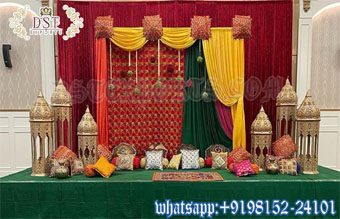 Punjabi Wedding Theme Mehndi Stage Decor Props