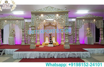 Rajwada Wedding Event White Bollywood Mandap
