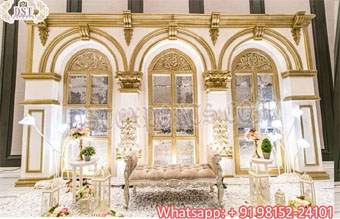 Luxurious Asian Wedding Window Stage Setup