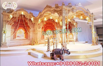 Gujarati Wedding Decorative Wooden Maharani Mandap