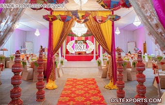 Traditional Indian  Pot Pillars For Wedding Decor