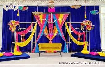 Fabulous Colorful Sangeet Stage Decoration