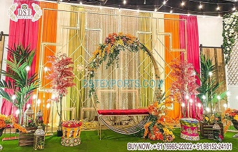Unique Style Wedding Mehndi Night Stage