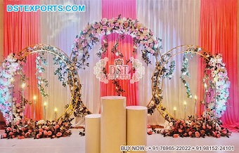 Metal Ring Arches For Photo Booth Stage Decoration