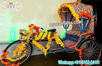 Fantastic Bride Groom Entry Decorated Rickshaw