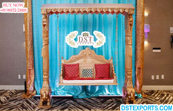 Pretty Mehndi Sangeet Decor Stage Swing