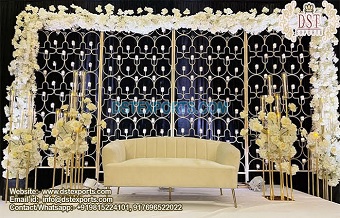 Engaging Candle Walls For Wedding Reception Stage