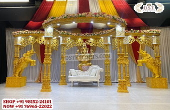 Srilankan Wedding Double Pillars Mayur Mandap