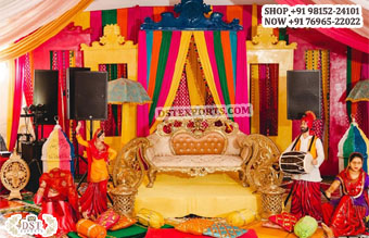 Rangla Punjab Theme Mehndi Stage Decor Props