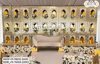 Designer Modern Wedding Mirror Frame Stage Panels