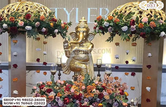 Traditional Wedding Entry Table Ganesh Decoration