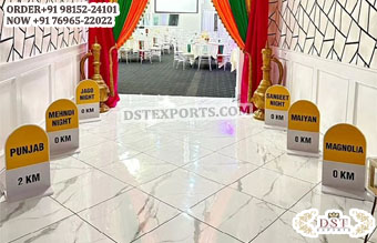 Punjabi Wedding Entrance Decor With Milestone