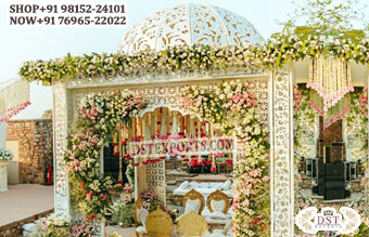 Outdoor Wedding Modern Mirror Mandap with Dome