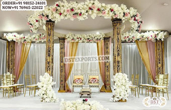 South Indian Wedding Antique Gold Mandap