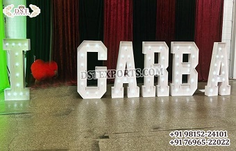 Gujarati Wedding Garba Decor Giant Letters