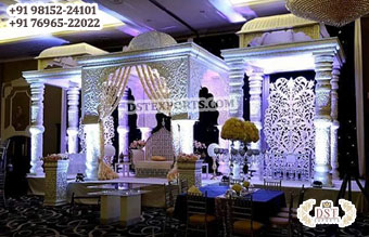 Majestic Look Indian Wedding White Mandap