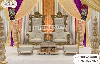 Indian Wedding VediMandap Throne Chairs