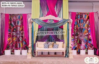 Exquisite Rajasthani Themed Haldi-Mehendi Decor