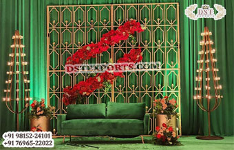 Muslim Walima Stage Decoration Candle Backdrop