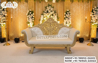 Gujarati Indian Wedding Engagement Stage Sofa