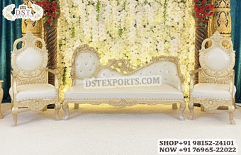 Ravishing Reception Loveseat with Throne Chairs Se