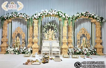 Premium Ganesha Wedding Pillar Mandap Cum Stage Se