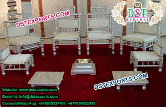 Indian Wedding Mandap Sankheda Chair Set