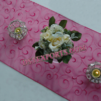 WEDDING PINK EMBRODRIED TABLE RUNNER