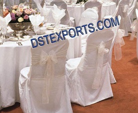 BANQUET HALL WHITE CHAIR COVER