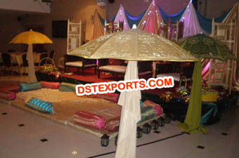 Wedding Sangeet Stage Embroidered Umbrella