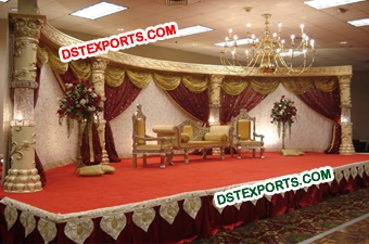 Latest Asian Wedding Fiber Crystal Stage Set