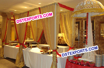 Wedding Stage Golden Stall Umbrella